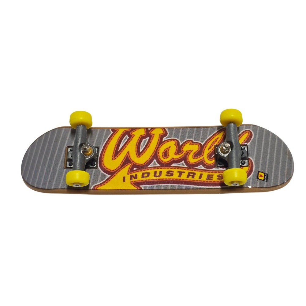 Tech Deck World Industries Fingerboard Skateboard Toy Gray Stripe LOGO 96mm Y2K